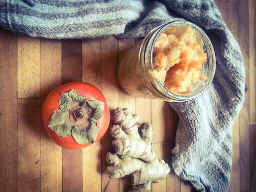 Persimmons jam and ginger